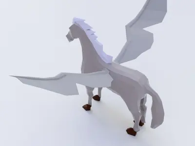 Pegasus flying Horse 3d model  Low-poly 3D model