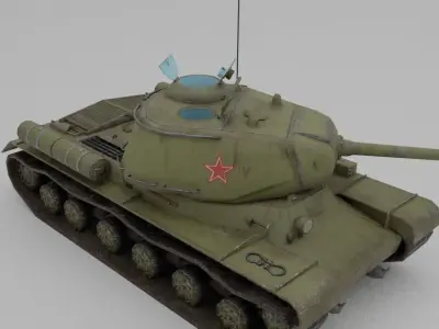 IS-1 Heavy Tank Low-poly 3D model