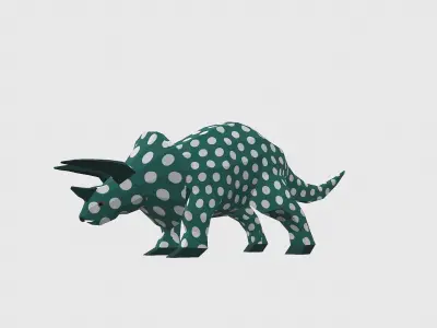 Dinosaur Triceratops Low-poly 3D model