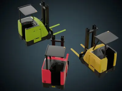Forklift 2A Low-poly 3D model