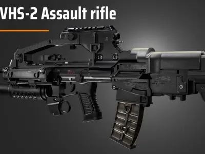 VHS-2 assault rifle 3D model