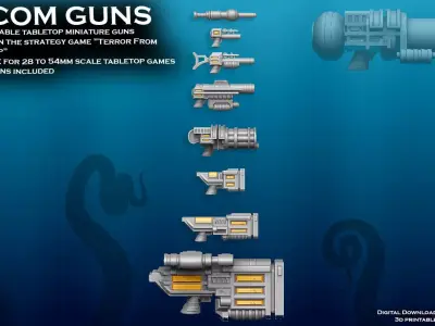 X-COM Terror From The Deep Weapons 1 3D print model