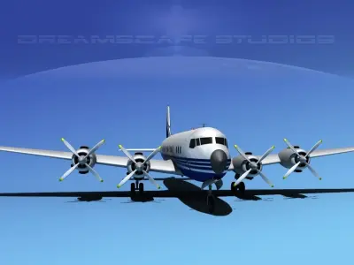 Douglas DC-7C Corporate 5 3D model