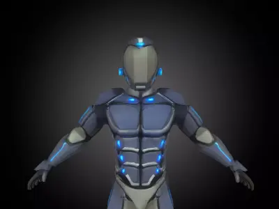 Sci-Fi Character Game Ready Low Poly Free 3D model
