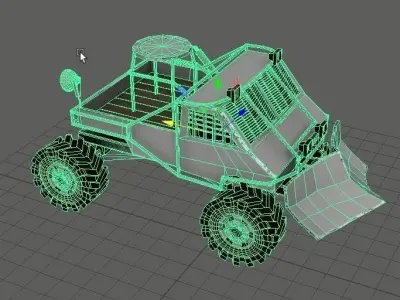 Gazelle 3302 from Game Metro 2033 Low-poly 3D model