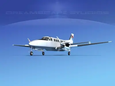 Beechcraft B99 Air Martinique 3D model