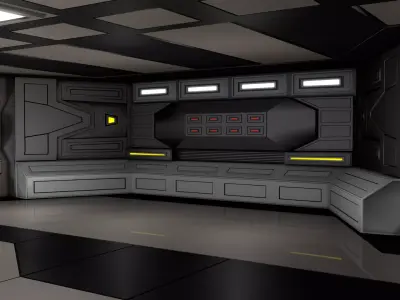 Sci Fi Room 3D model 85