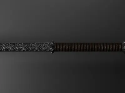 Morning Star Mace Low-poly 3D model