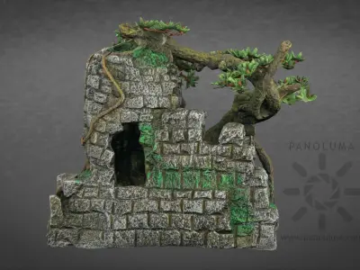 Aquarium Head Sculpture 3D Scan Low-poly 3D model