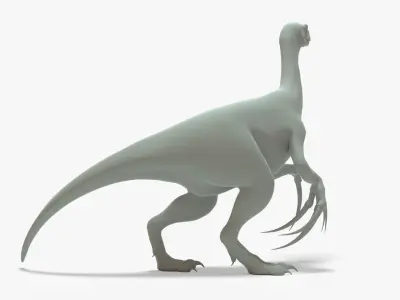 Therizinosaurus Rigged Basemesh Low-poly 3D model
