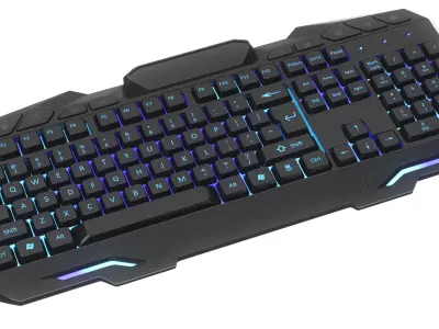 Four Streaming Gaming Accessories 3D model