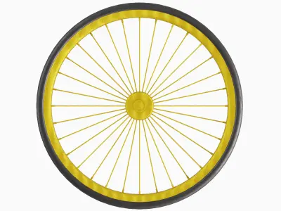 Bicycle Tire 04 Low-poly 3D model