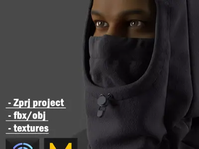 Military Balaclava fleece 3D model