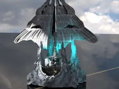 Antartica Solar flower 3D model