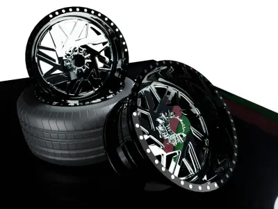 alloy wheels Free low-poly 3D model