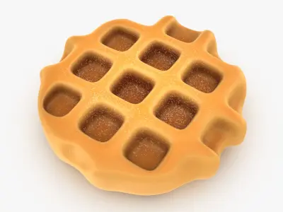 Waffle Cartoon Collection 3D model