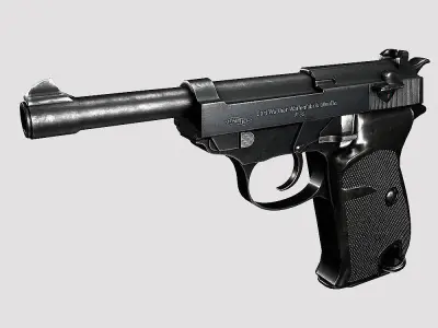 Walther M38 pistol PBR realistic gun 3d model Low-poly 3D model