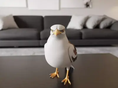 seagull 3D print model