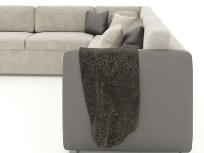 Large sectional sofa Free 3D model