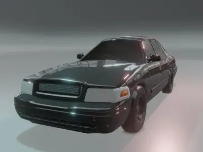 3d classic car Free low-poly 3D model