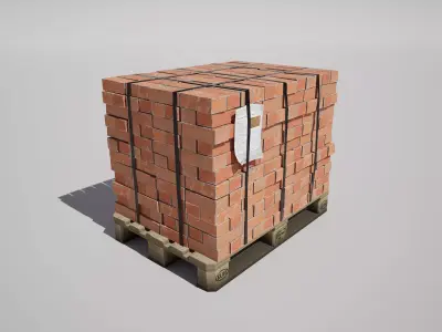 Brick Cement Pallet 3D model