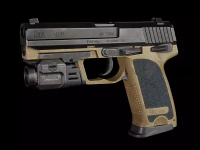 Hk  usp Low-poly 3D model