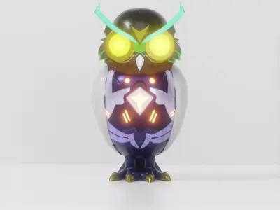 3D Owl Character 3D model