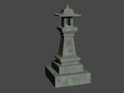 Stone Lantern Free low-poly 3D model