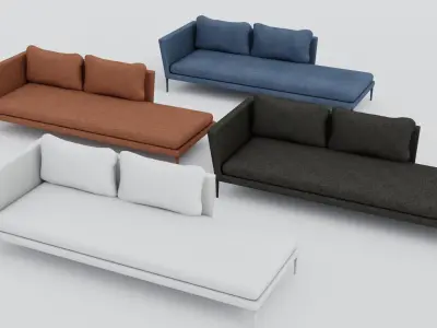 Contemporary Furniture Collection Free Free low-poly 3D model