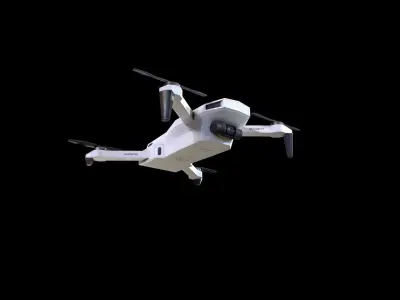 Drone Quadcopter Low-poly 3D model