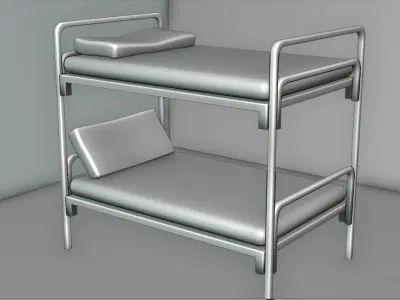Metal Bunk Bed Free low-poly 3D model