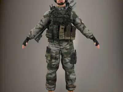 Soldier Lite V1 NR 3D model