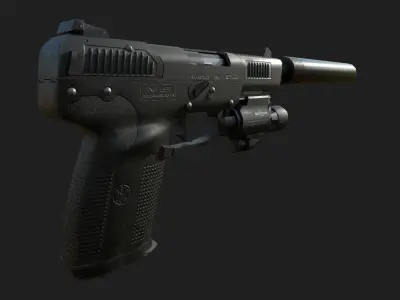 FN Five-seveN Gun Low-poly 3D model