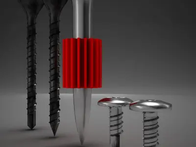 Screws Collection set of 3D model