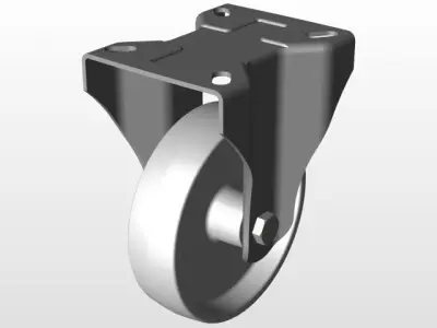 150 Castor Wheel Free 3D model
