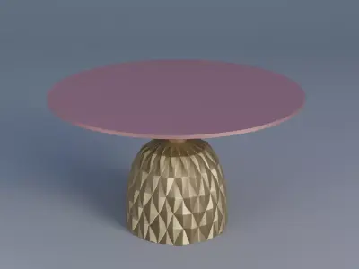 Coffee Table Low-poly 3D model 17