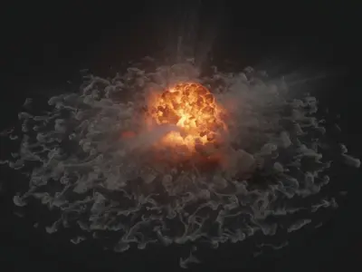 3D Explosions 8 Models 3D model