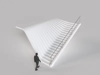 Stairs with Sweep Architectural Set X4 3D model