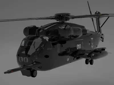 Armed transport helicopter 3D model