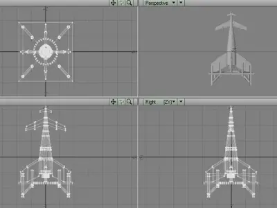 Rocket Missile - Q rocketship 3D model