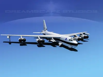 Boeing B-52H Stratofortress NASA 3D model