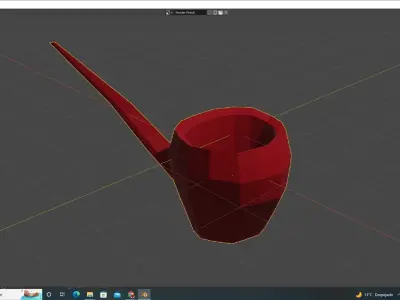 pipas pipe with handle 3D model