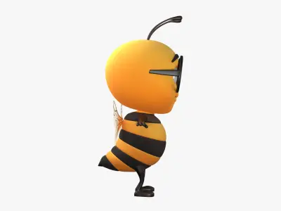 Cartoon Bee 3D model 2
