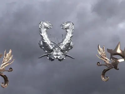 Baroque Mask Collection 5  3D model