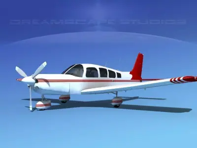 Piper Cherokee Six 260 V06 3D model