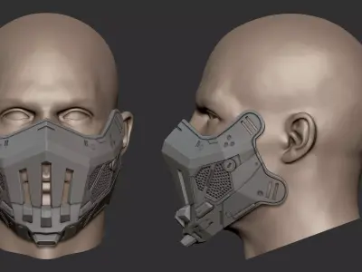 Quiccs TEQ63 Tactical Halfmask 3D print model