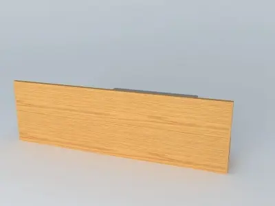bed wooden shelf Free 3D model