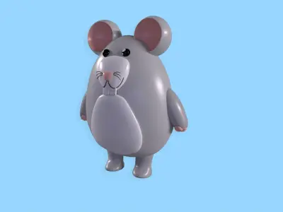 Character Mouse Cartoon Free low-poly 3D model
