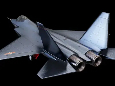 Shenyang J-31 Chinese strike fighter Low-poly 3D model