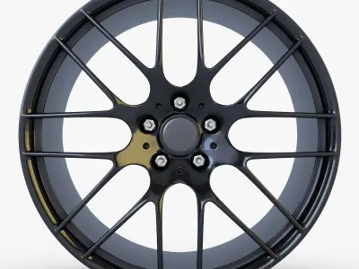 Style 359M wheel black Mid Poly Low-poly 3D model